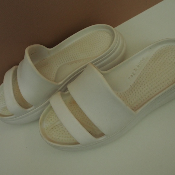 Rag & Bone Brixley Platform Slides Size 38 White - Picture 2 of 7